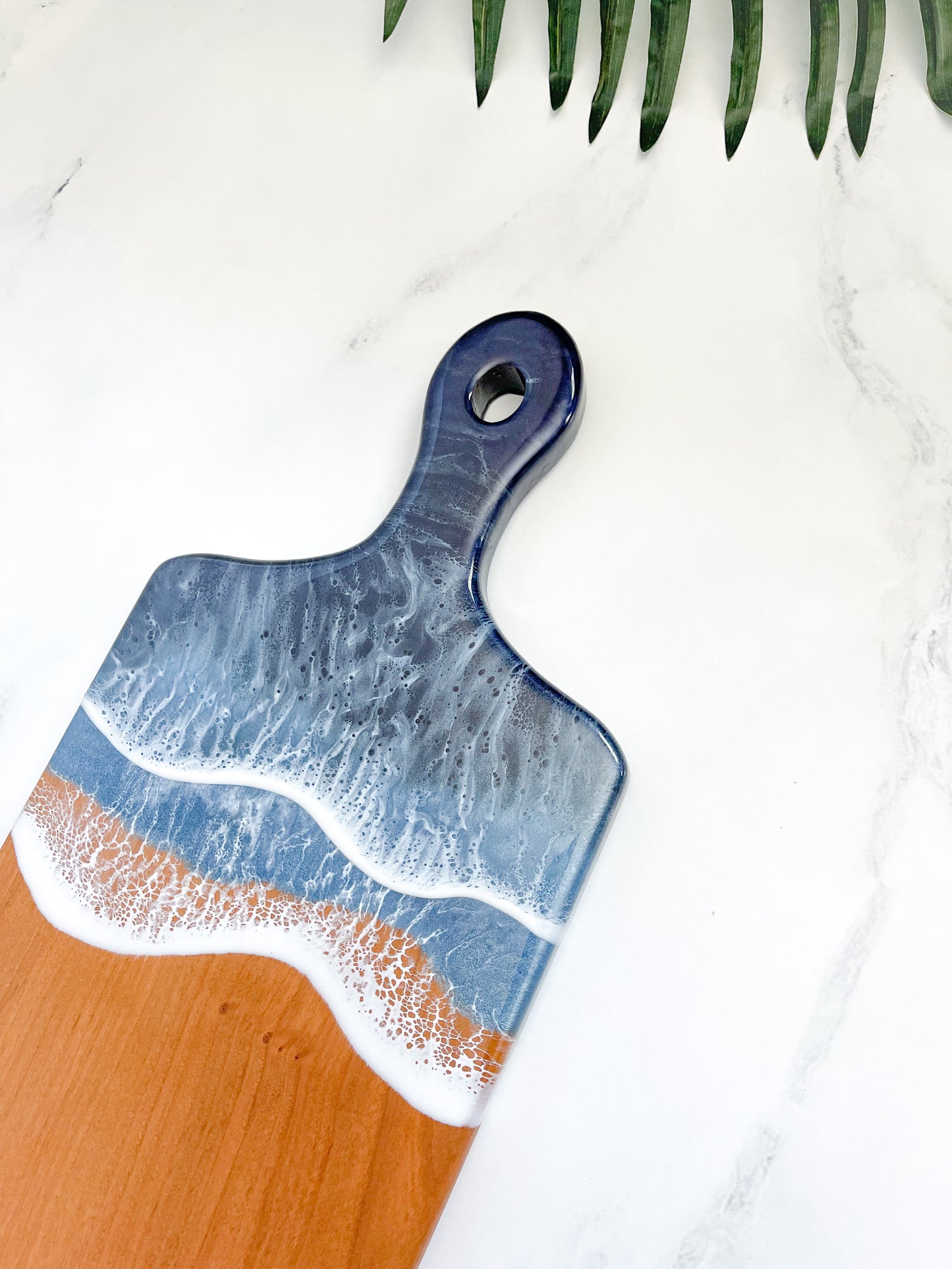 Cherry Ocean Charcuterie Board with Handle