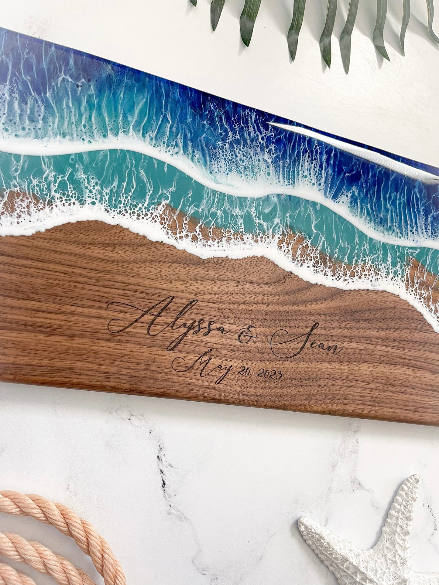Walnut Ocean Charcuterie Board