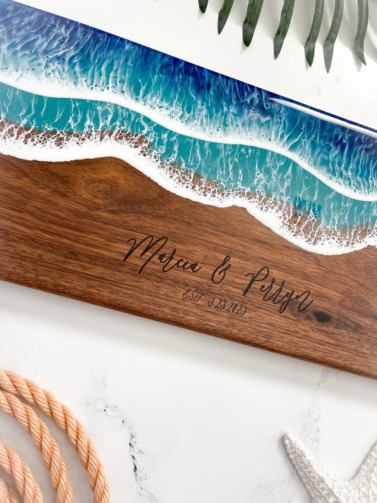 Walnut Ocean Charcuterie Board