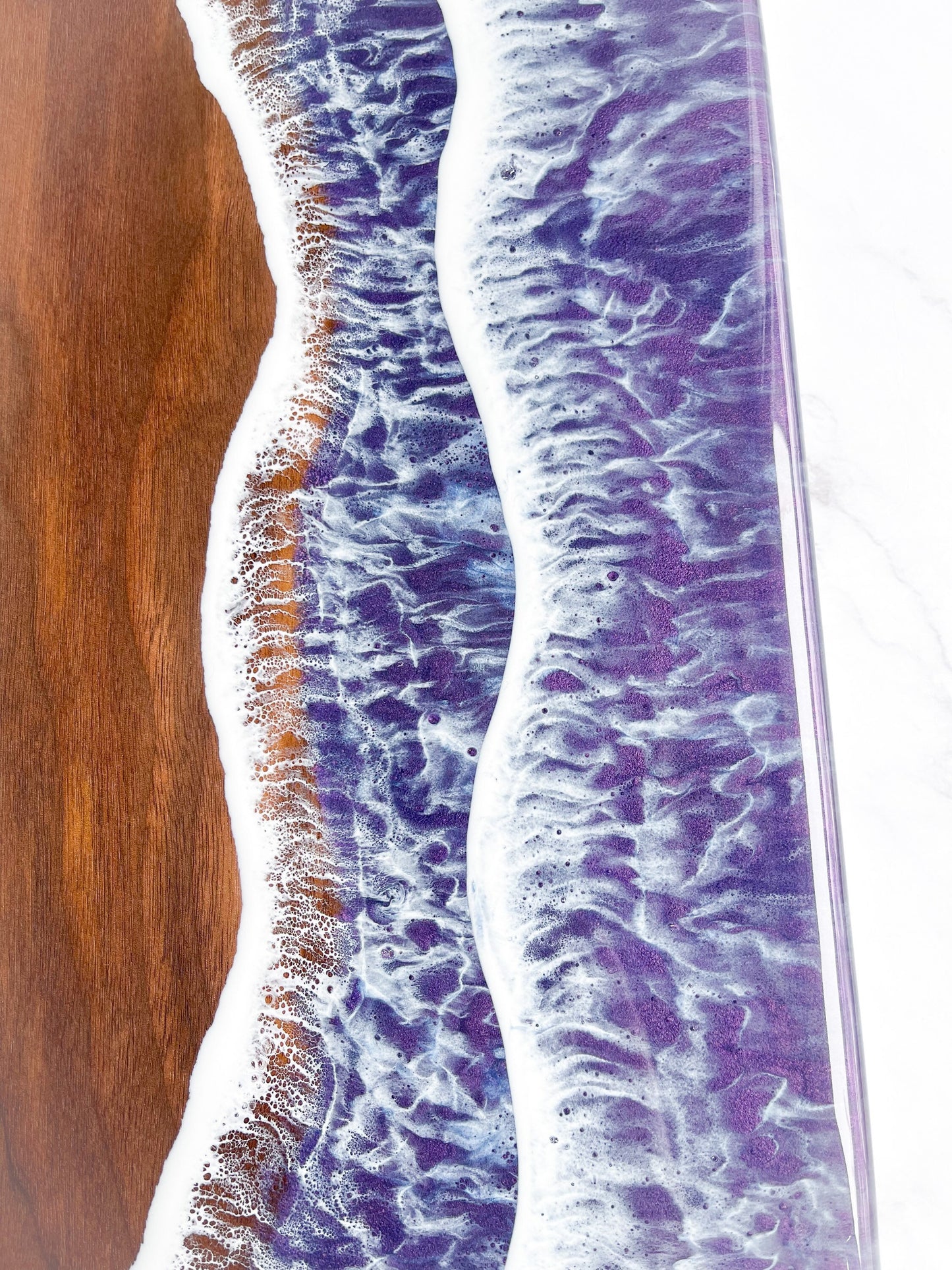 Purple Walnut Ocean Charcuterie Board
