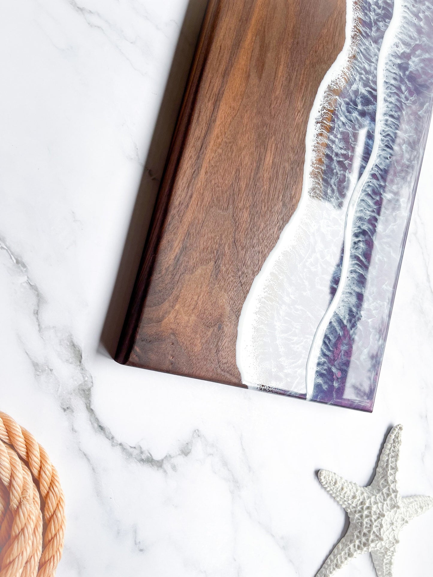 Purple Walnut Ocean Charcuterie Board