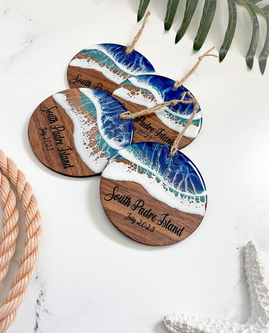 Walnut Ocean Tree Ornaments