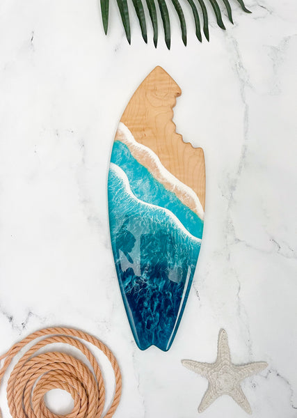 Walnut Shark Bite Surfboard – Coral Way Designs