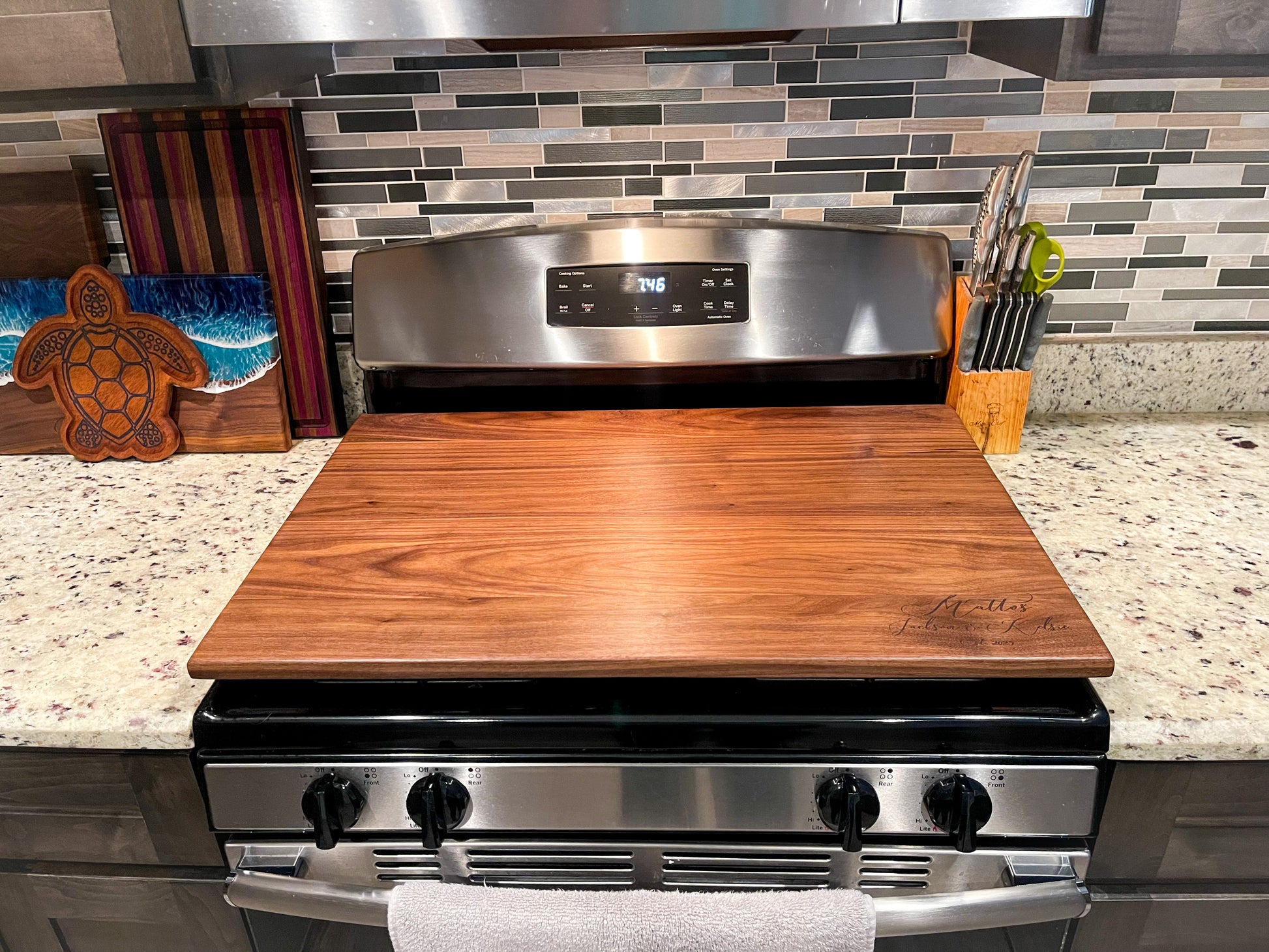 Kitchen Stove Top Cover; Noodle Board; Wooden Cover for Flat Top
