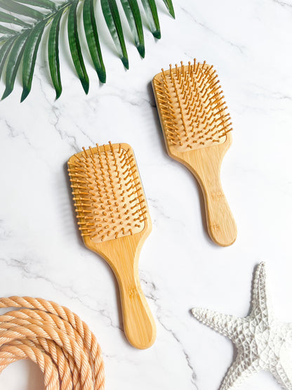 Organic Bamboo Beach Resin Art Paddle Brush