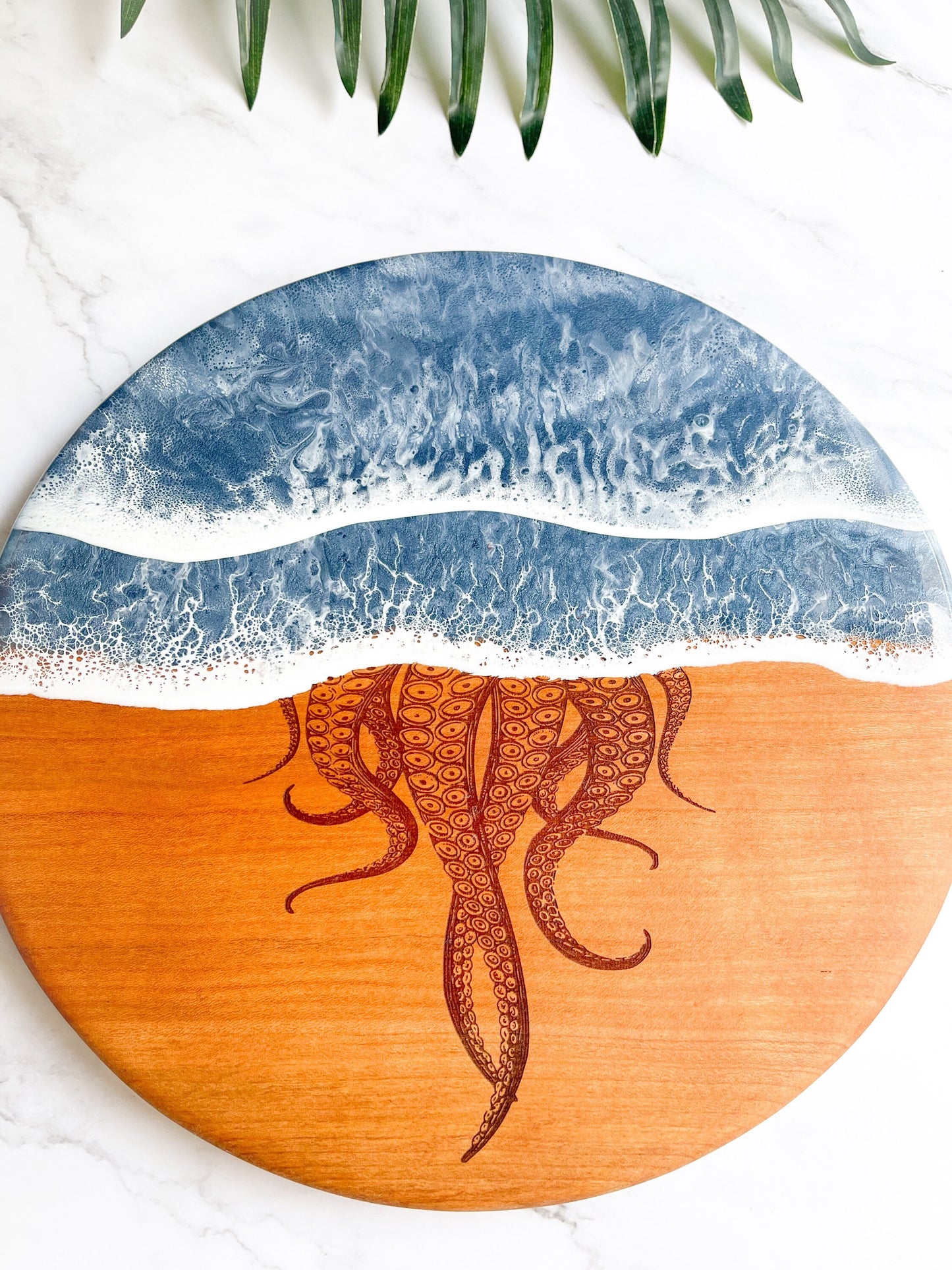 Round Octopus Cherry Ocean Charcuterie Board