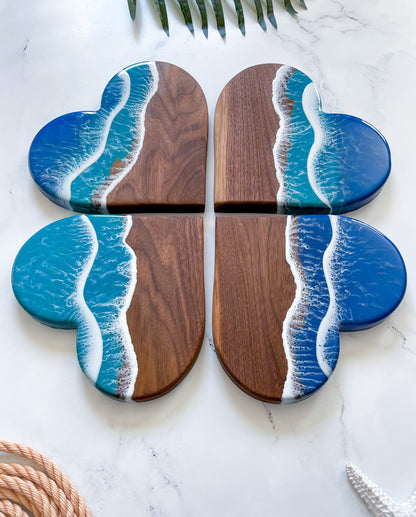 Heart Shaped Walnut Charcuterie Boards