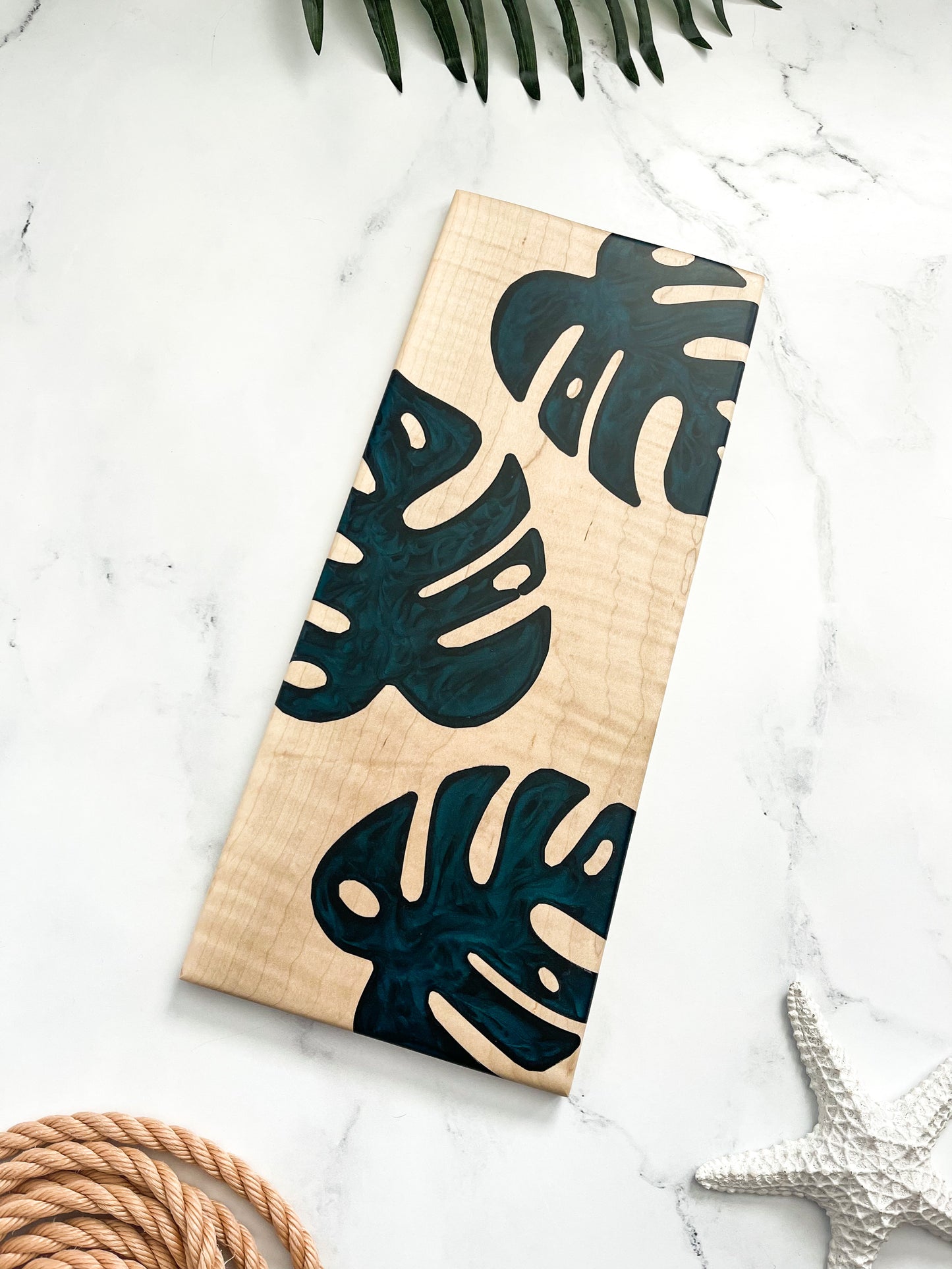 Monstera Curly Maple Charcuterie Board