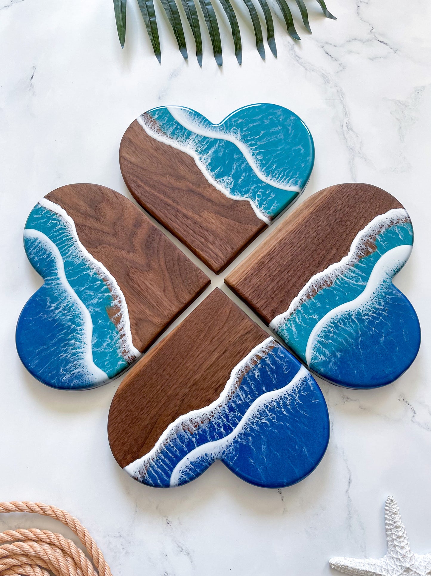 Heart Shaped Walnut Charcuterie Boards