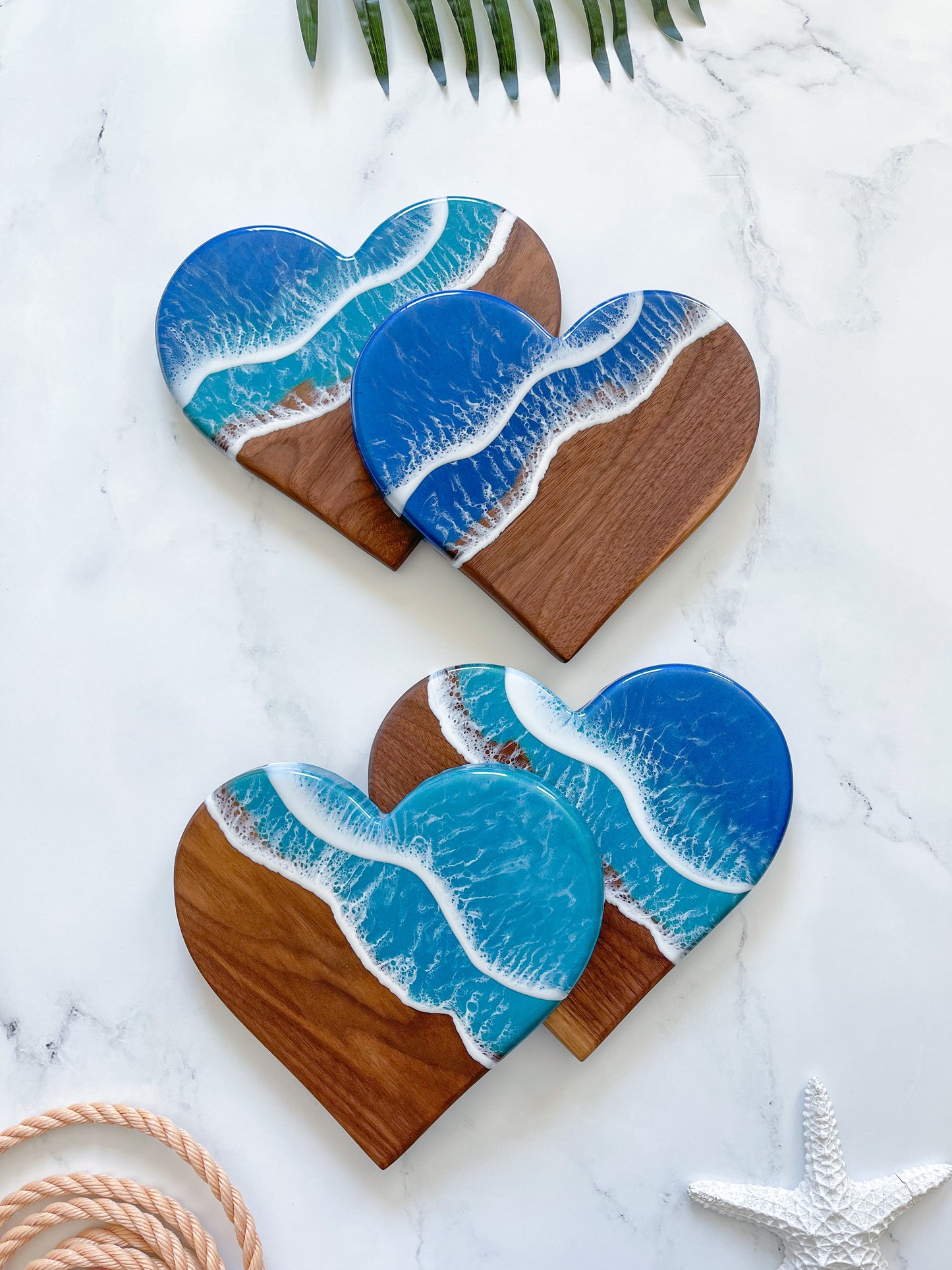 Heart Shaped Walnut Charcuterie Boards