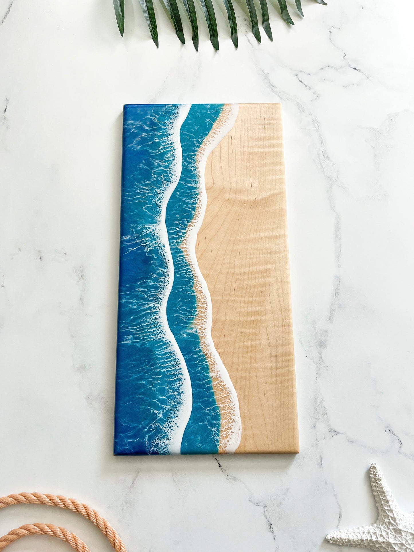 Curly Maple Ocean Charcuterie Board