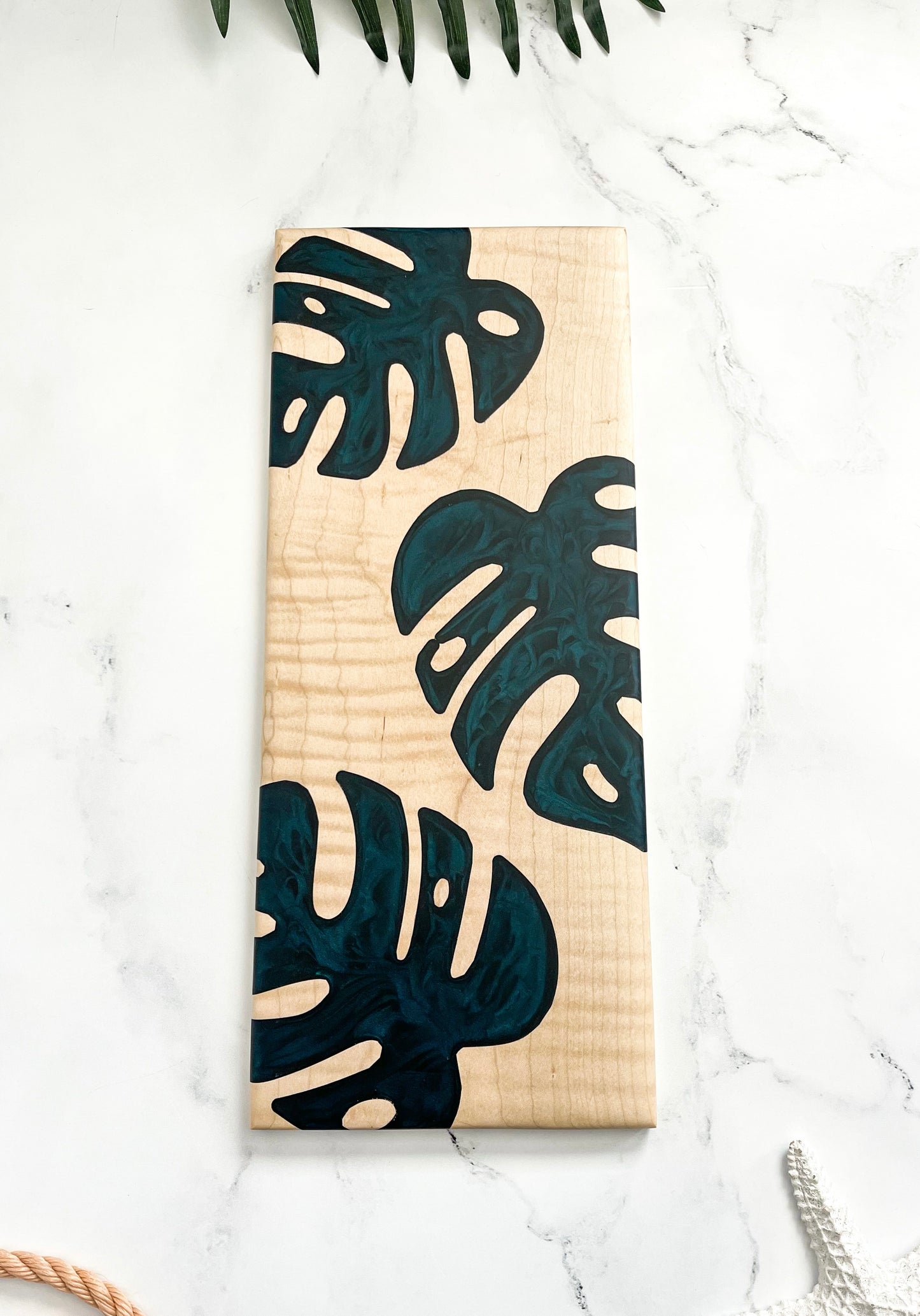 Monstera Curly Maple Charcuterie Board