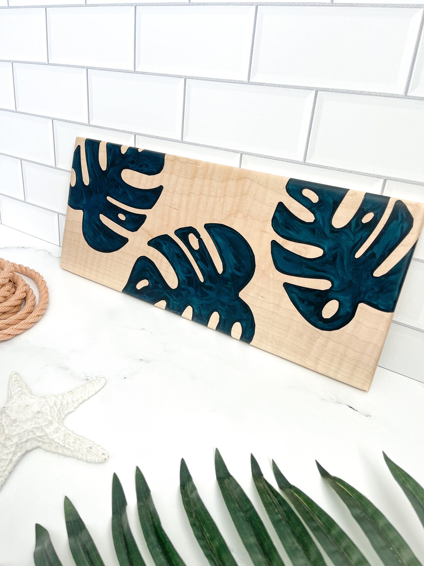 Monstera Curly Maple Charcuterie Board