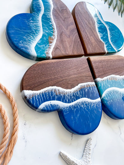 Heart Shaped Walnut Charcuterie Boards