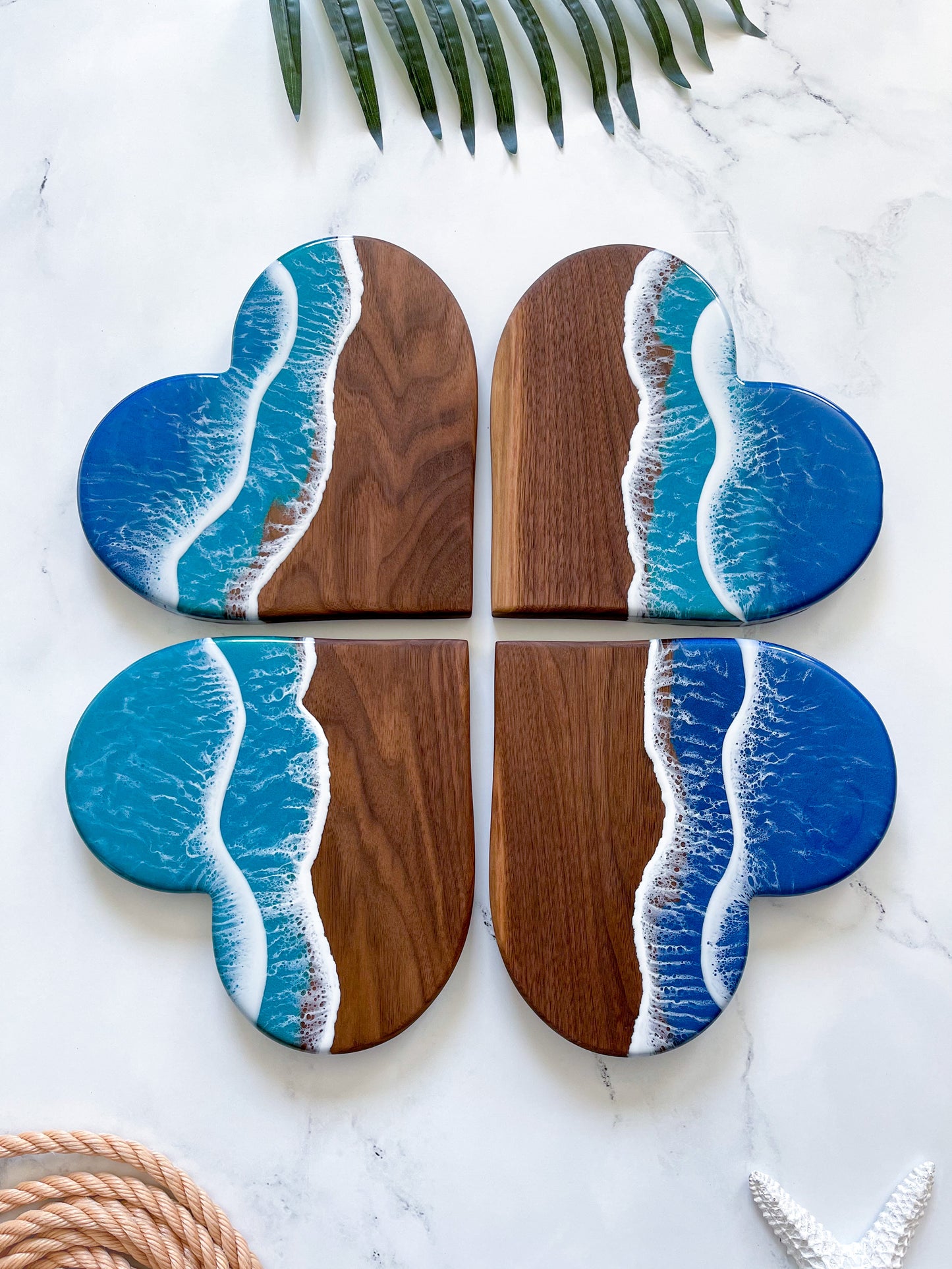 Heart Shaped Walnut Charcuterie Boards