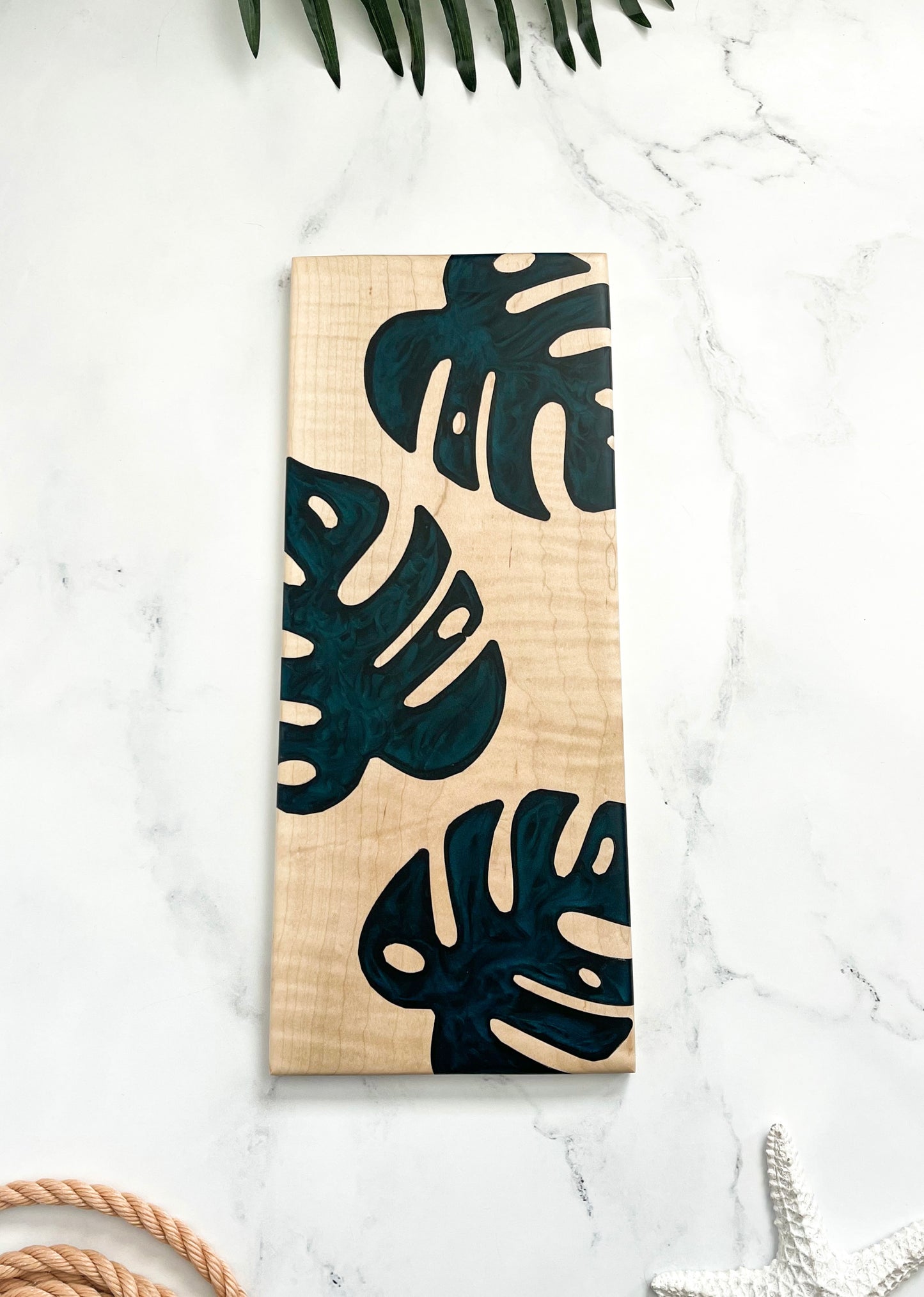 Monstera Curly Maple Charcuterie Board